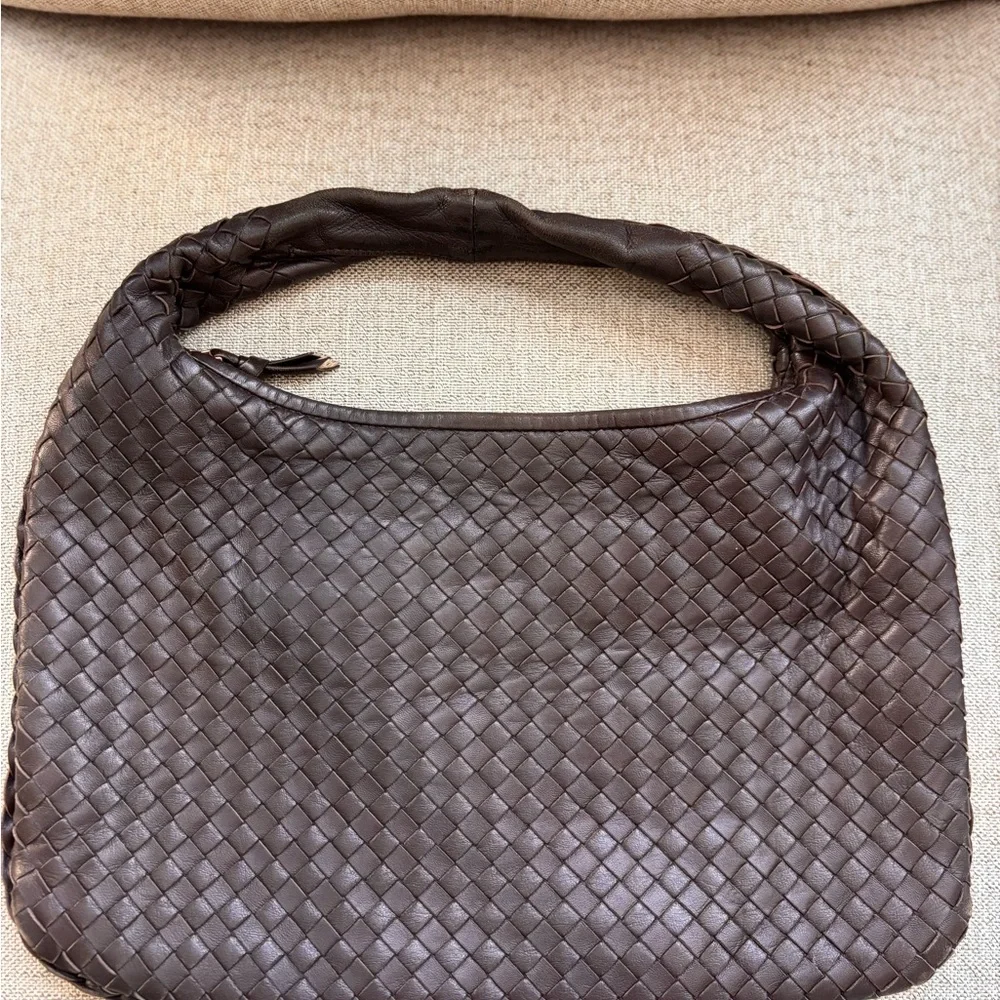 Bottega Veneta Chocolate Brown Nappa Intrecciato Medium Hobo Bag